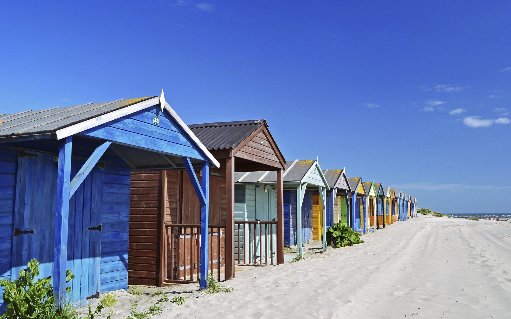 Studland - Beach Huts famous on English beachs